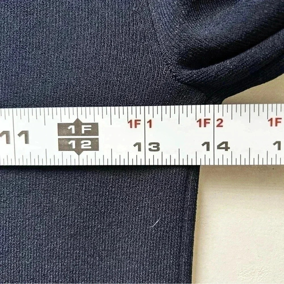 Banana  Republic Sweater Handkerchief Sleeve Crewneck Knit Top Navy Blue Size XS - Picture 14 of 16